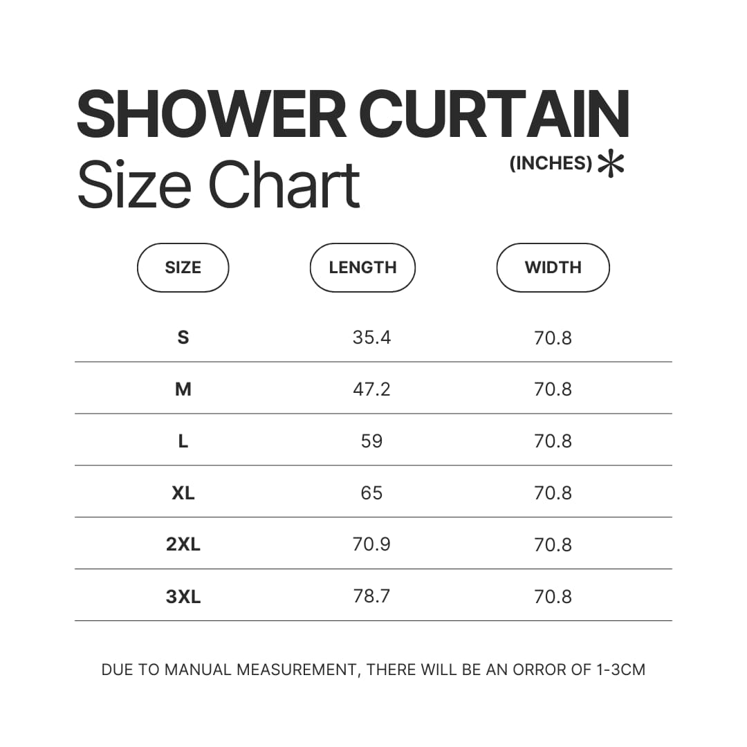 Shower Curtain Size Chart - Ken Carson Shop